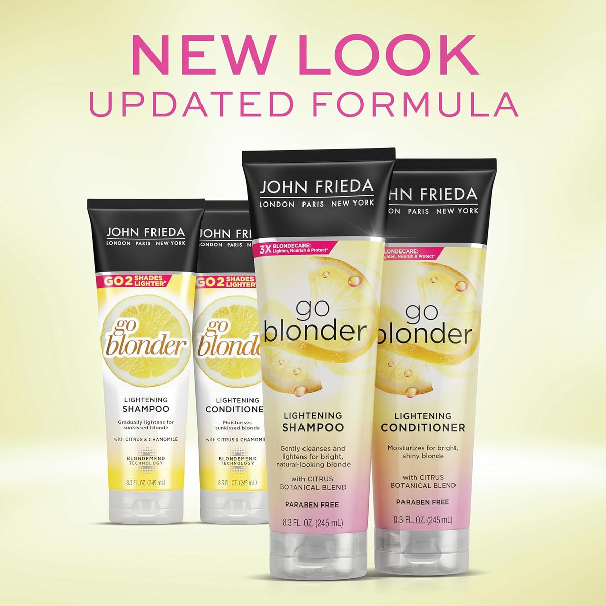 John Frieda Go Blonder Shampoo & Conditioner Blonde Hair Citrus Blend 8.3oz 2Pk