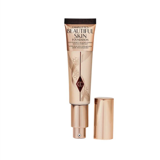 Charlotte Tilbury Charlotte's Beautiful Skin Medium Coverage Natural Finish Foundation Makeup for All Skin, 1oz