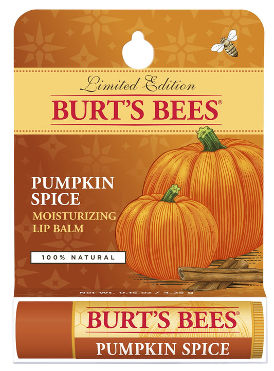 Burt's Bees® 100% Natural Moisturizing Lip Balm, Pumpkin Spice with Beeswax - 1 Tube