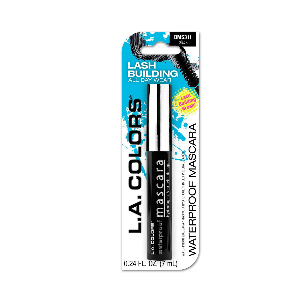 L.A. COLORS Lash Building Mascara Waterproof, 0.24 fl oz