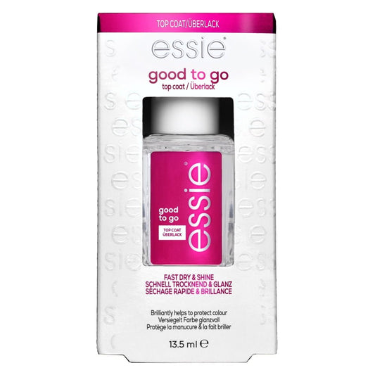 essie Nail Polish, Good to Go Top Coat, Clear, 0.46 fl oz Bottle