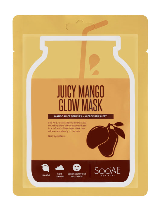 Soo'AE Juicy Mango Glow Mask, 0.88 oz, Pack of 12