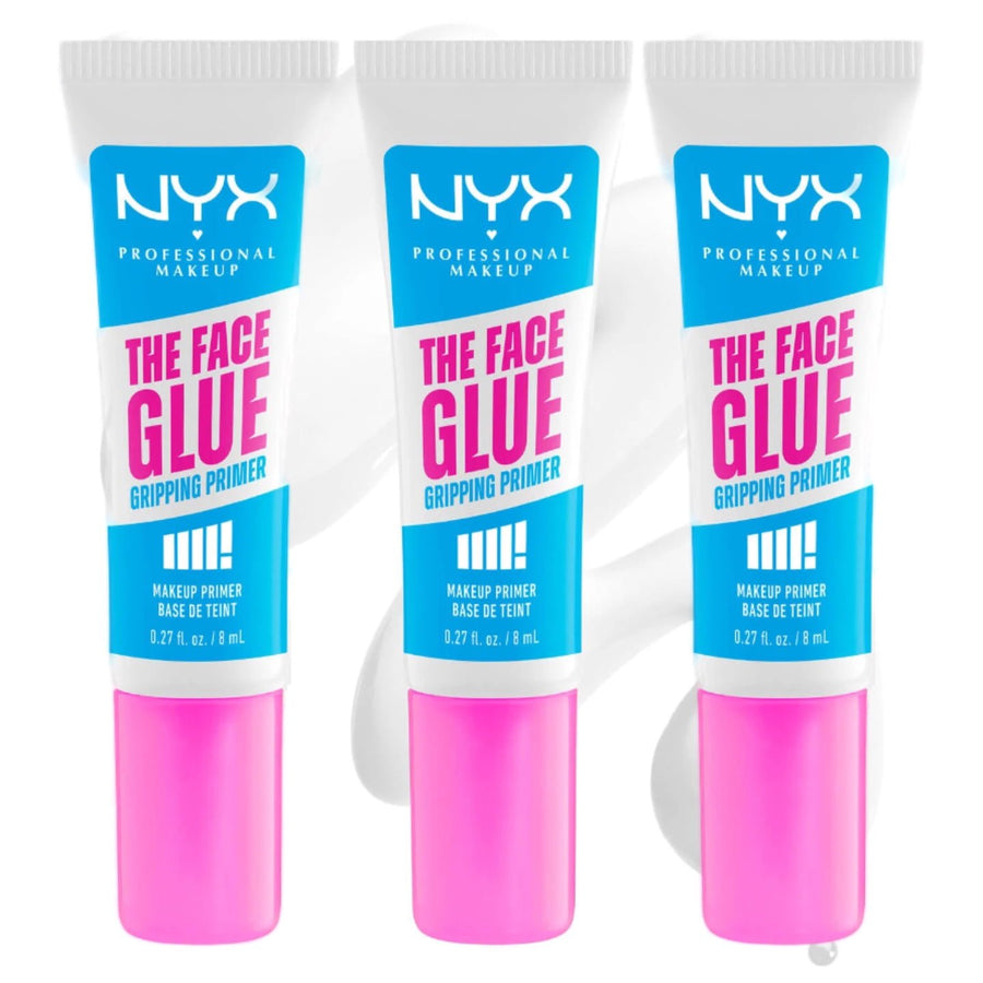 NYX Professional Makeup The Face Glue Gripping Primer Mini, 0,27 fl oz, Pack of 3