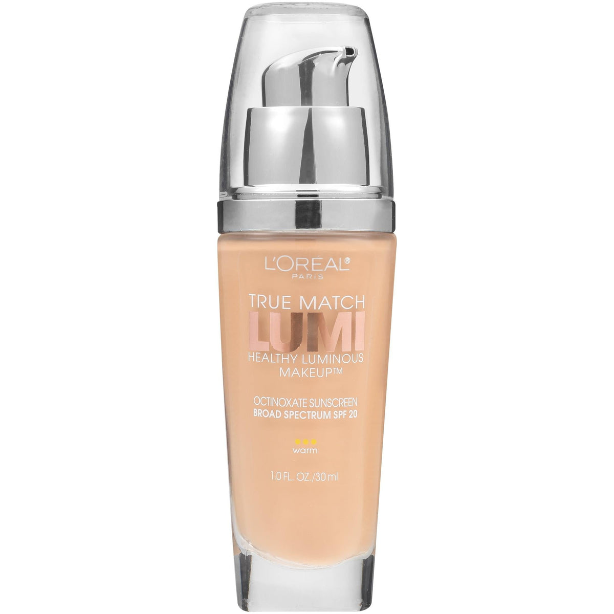 L'Oreal Paris True Match Lumi SPF 20 Liquid Foundation Makeup, W4 Natural Beige, 1 fl oz