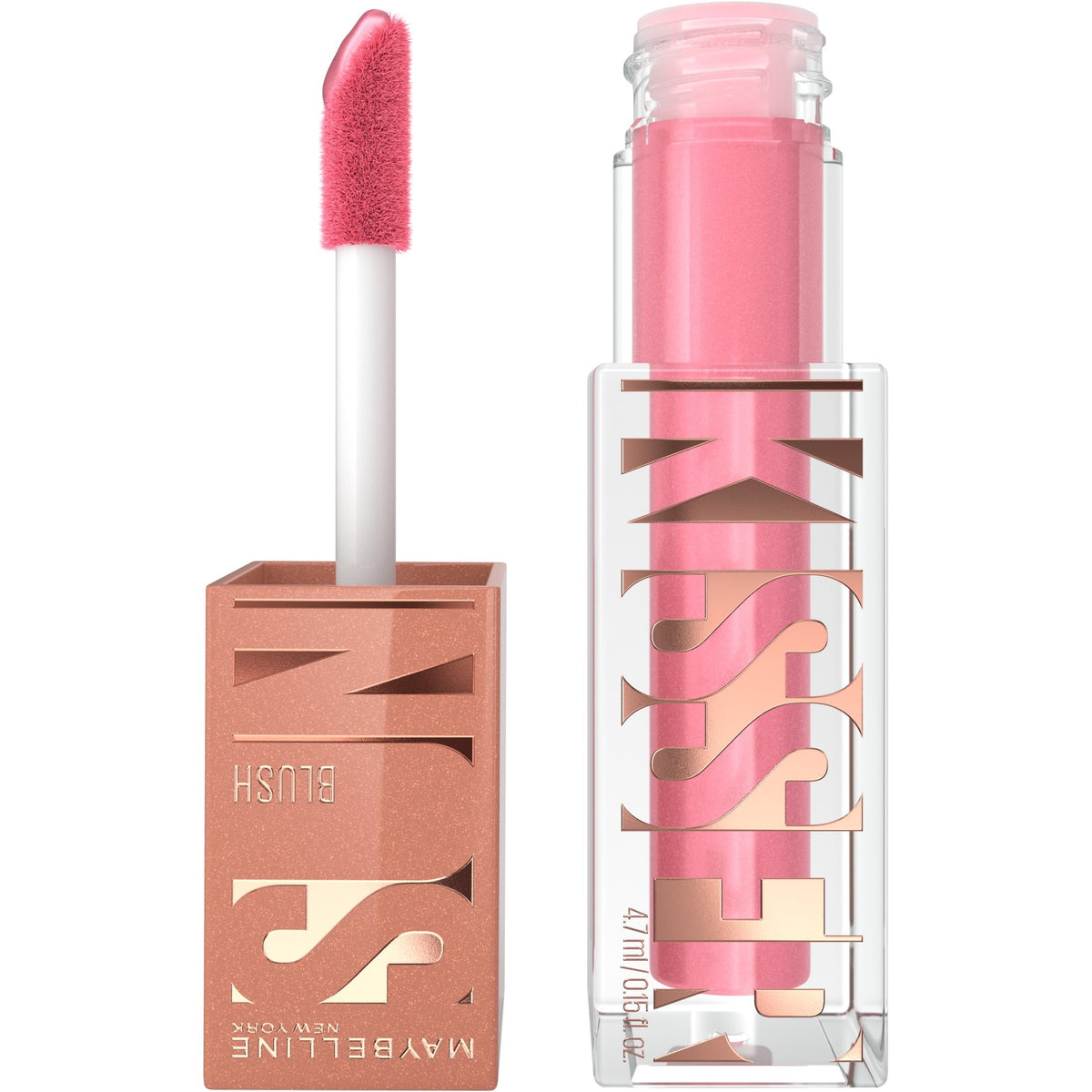 Maybelline Sunkisser Multi-Use Liquid Blush and Bronzer, Blendable Formula, Blazing Blush, 0.23 fl oz