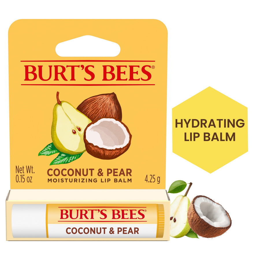 Burt's Bees Coconut and Pear Lip Balm, 1-Pack, 0.15 oz.