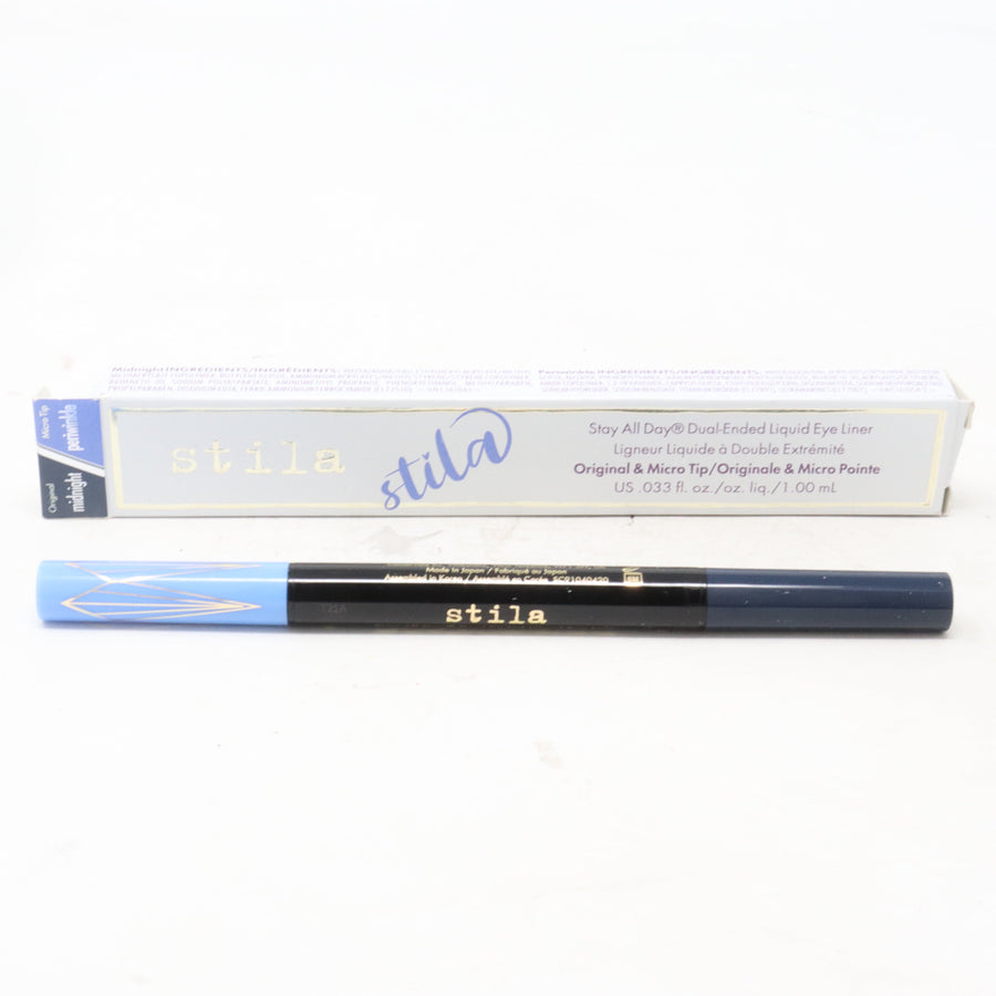 Stila Stay All Day Dual Eye Liner 0.33oz Midnight / Periwinkle New With Box