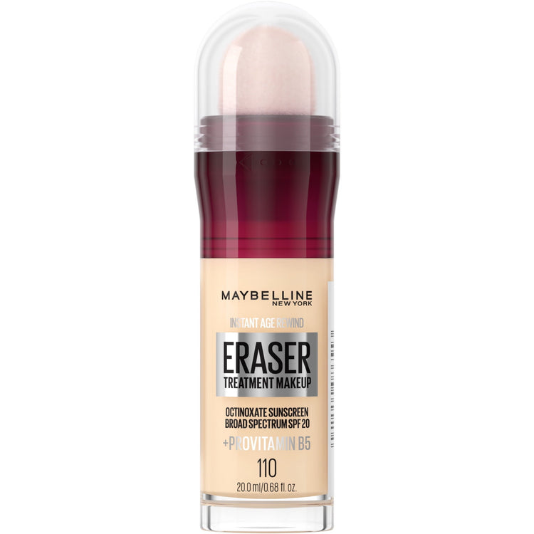Maybelline Instant Age Rewind Eraser Treatment Foundation Makeup, SPF 20, 110, 0.68 fl oz