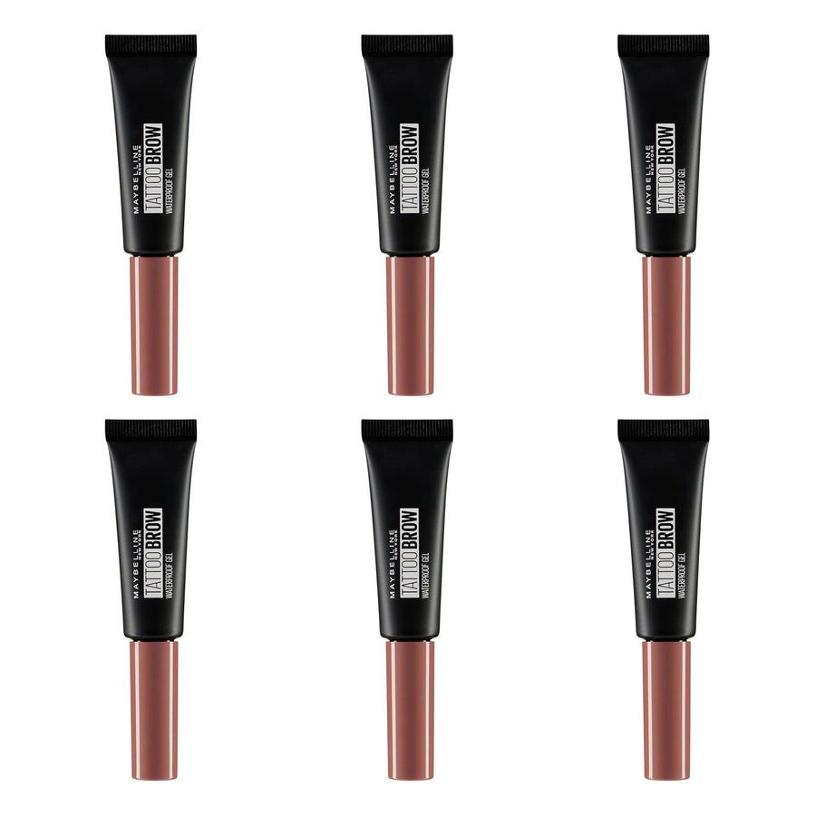 Maybelline Tattoo Brow Waterproof Gel, 09 Auburn, 5ml - 6 Pack