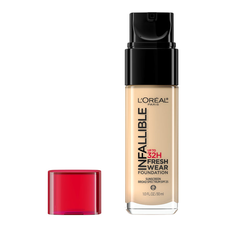 L'Oreal Paris Infallible Fresh Wear 32 Hr Liquid Foundation Makeup, 420 True Beige, 1 fl oz
