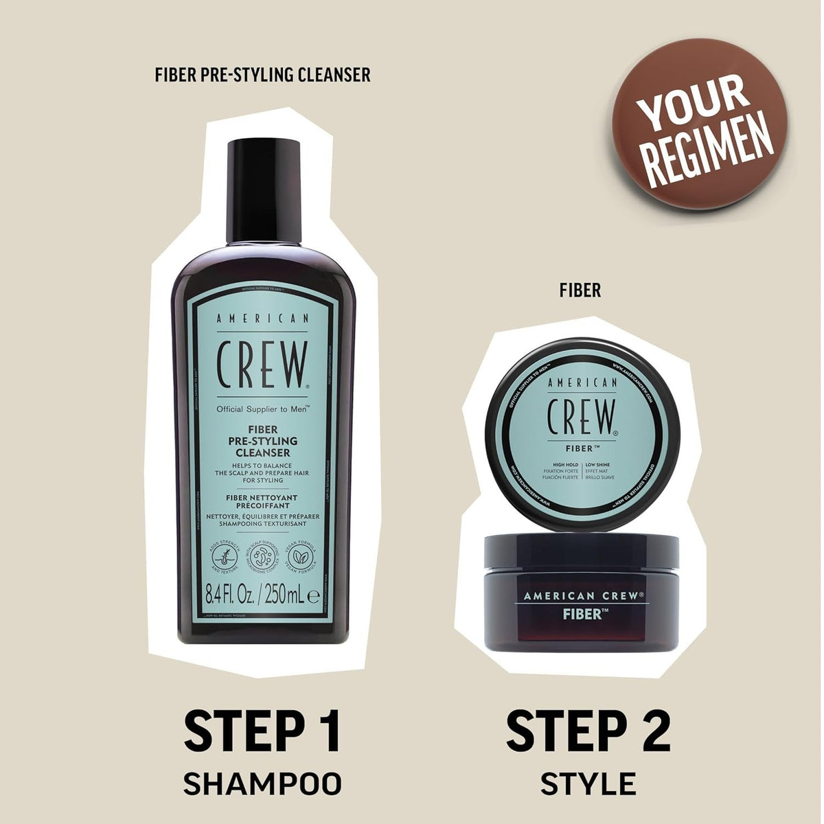 American Crew Men's Hair Fiber, Styling Gel with High Hold & Low Shine, 1.7 oz