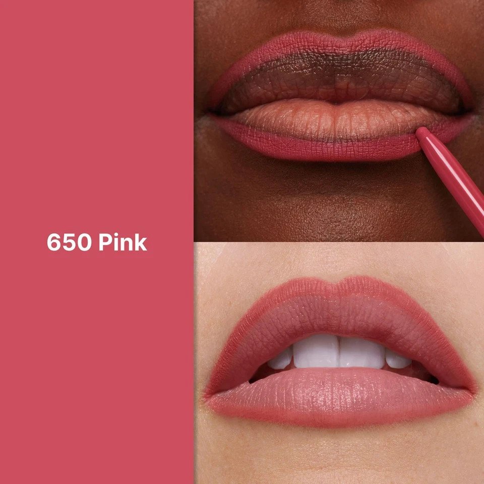 Revlon ColorStay Lip Liner Long Lasting, Built In Sharpener, 650 Pink, 0.01 oz