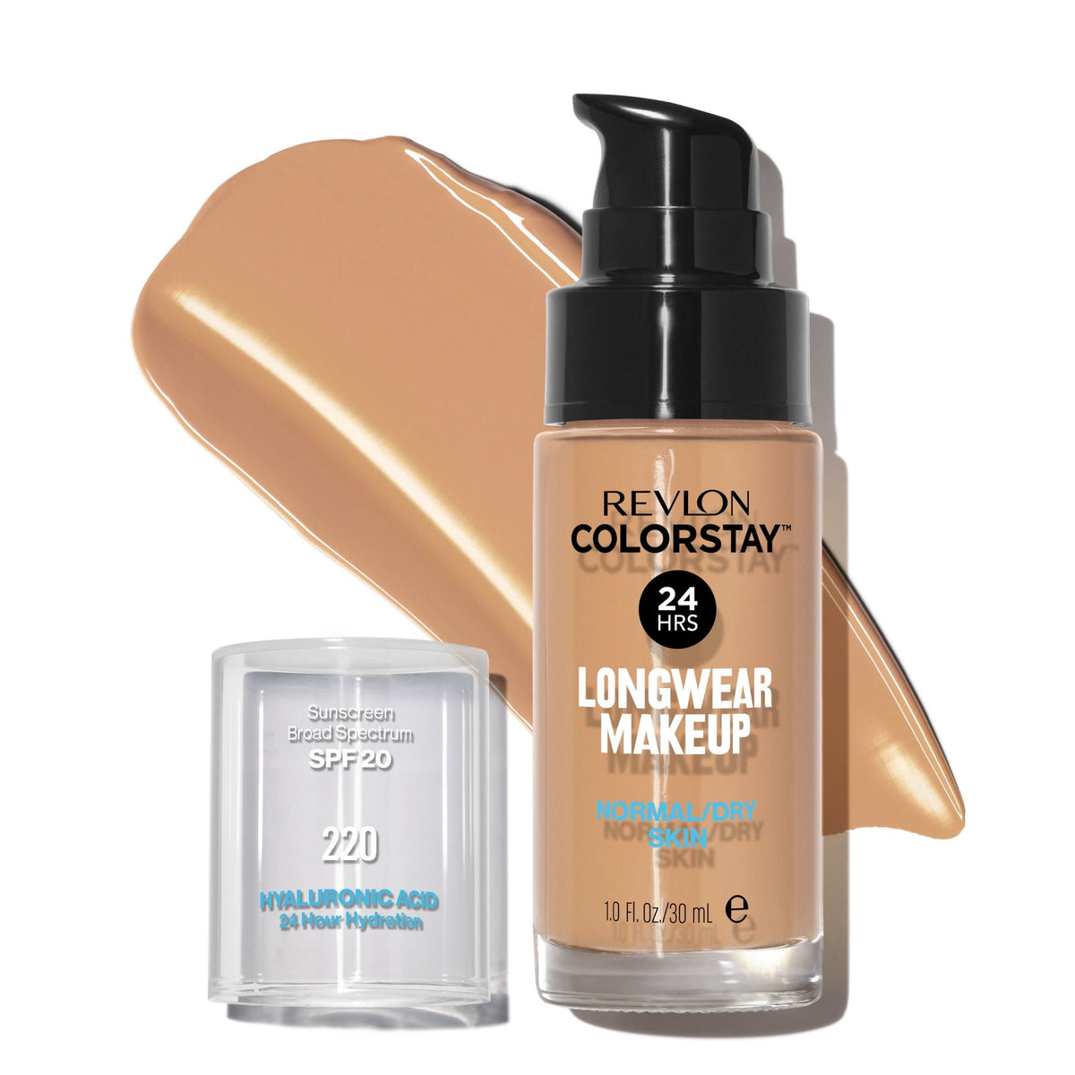 Revlon ColorStay Liquid Foundation Makeup, Normal/Dry Skin, SPF 20, Natural Beige, 1 fl oz.