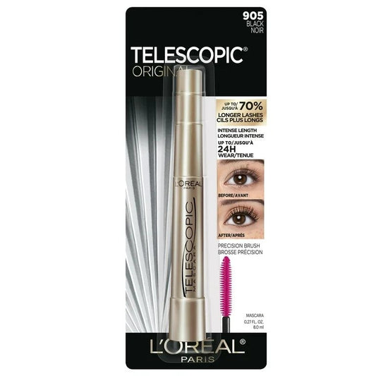 L'Oreal Paris Telescopic Mascara, Black 905, 0.27 fl oz