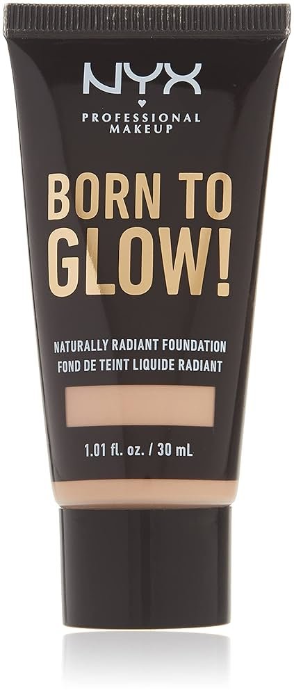 NYX Professional Makeup Born To Glow Naturally Radiant Foundation, Medium Coverage, Light