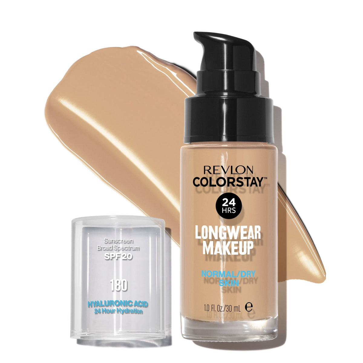 Revlon ColorStay Liquid Foundation Makeup, Normal/Dry Skin, SPF 20, Sand Beige, 1 fl oz.