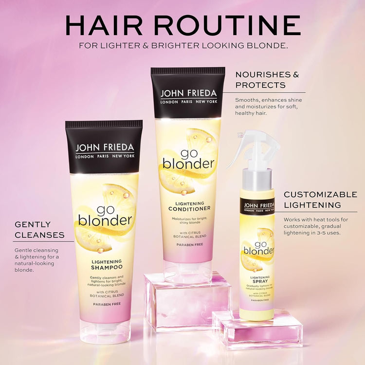 John Frieda Go Blonder Shampoo & Conditioner Blonde Hair Citrus Blend 8.3oz 2Pk