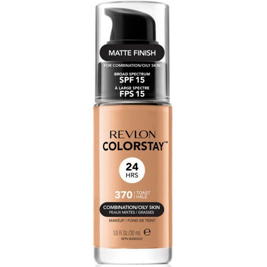 Revlon ColorStay Liquid Foundation Makeup Combination/Oily Skin- 370 Toast