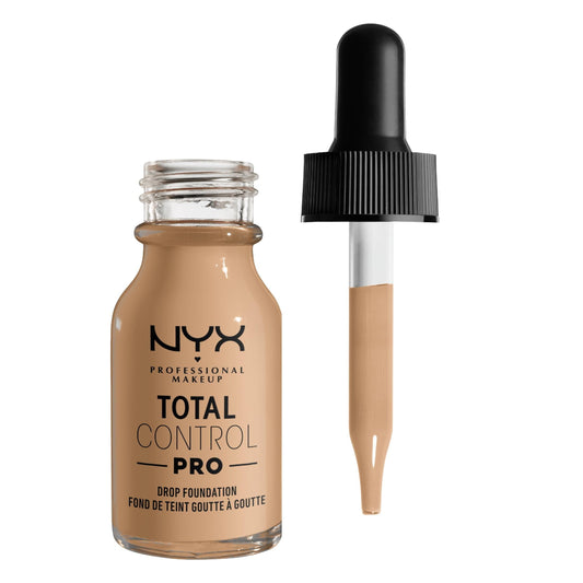 NYX Professional Makeup Total Control Pro Drop Foundation, Skin-true buildable coverage,  Buff, 0.43 fl oz
