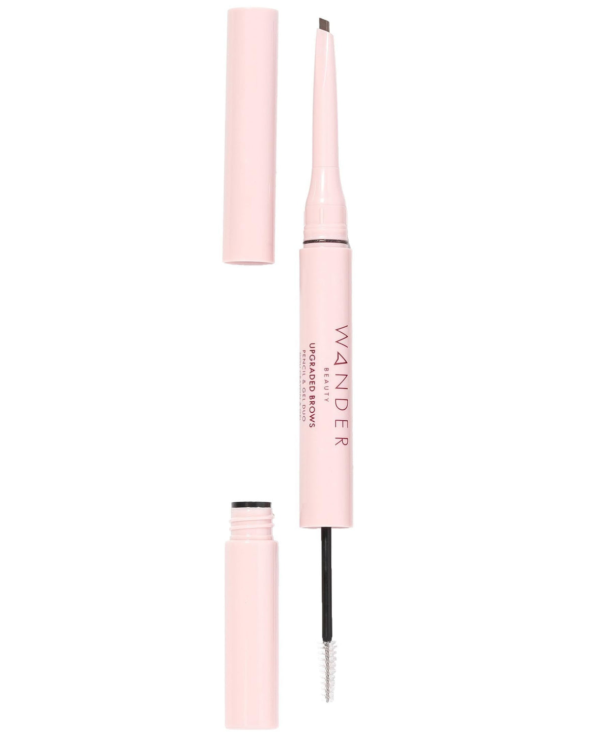 Wander Beauty Upgraded Brow Pencil & Eye Brow Gel - Medium Brown - 2 in 1 Eye Brow Makeup With Castor Oil, Peptides & Panthenol - Two-Sided Brow Filler, Definer, & Lifter for Fuller Brows - 0.05 fl oz