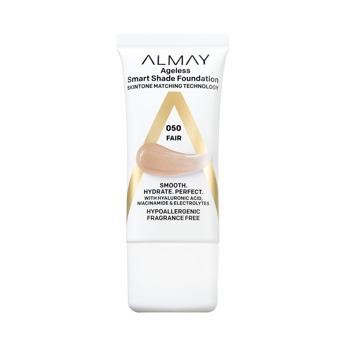 Almay Ageless Smart Shade Liquid Foundation Makeup, Hypoallergenic, 50 Fair, 1 fl oz