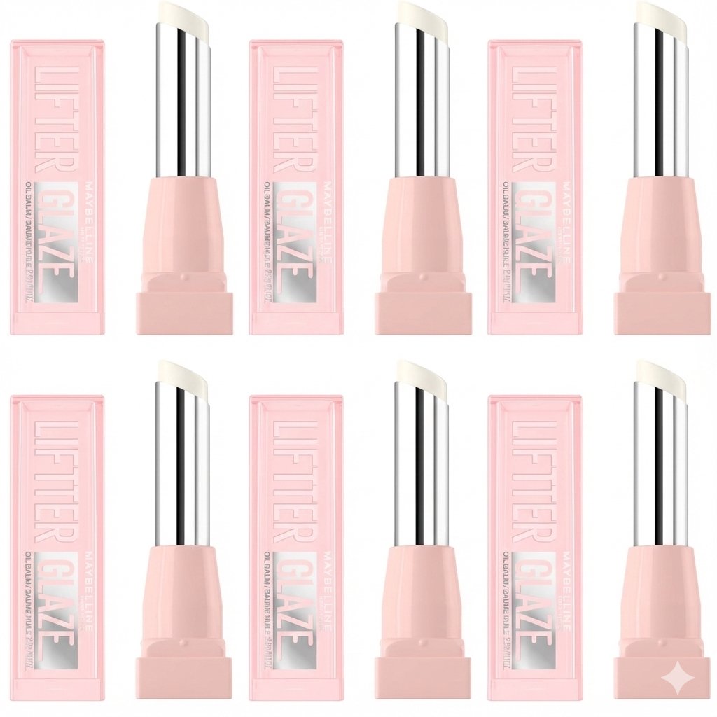 Maybelline Lifter Glaze Oil Balm with Hydrating Oil Blend, Clear Crave, Stocking Stuffers 0.1 oz, 6 Pack