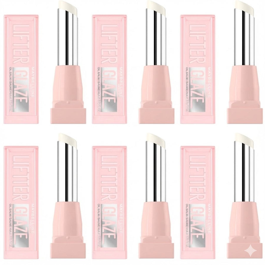 Maybelline Lifter Glaze Oil Balm with Hydrating Oil Blend, Clear Crave, Stocking Stuffers 0.1 oz, 6 Pack