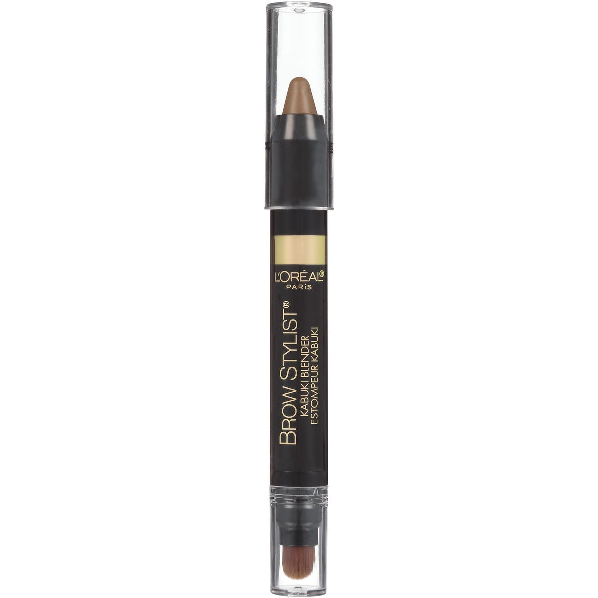 L'Oreal Paris Brow Stylist Kabuki Blender Eyebrow Makeup Crayons, Dark Brunette, 0.05 oz