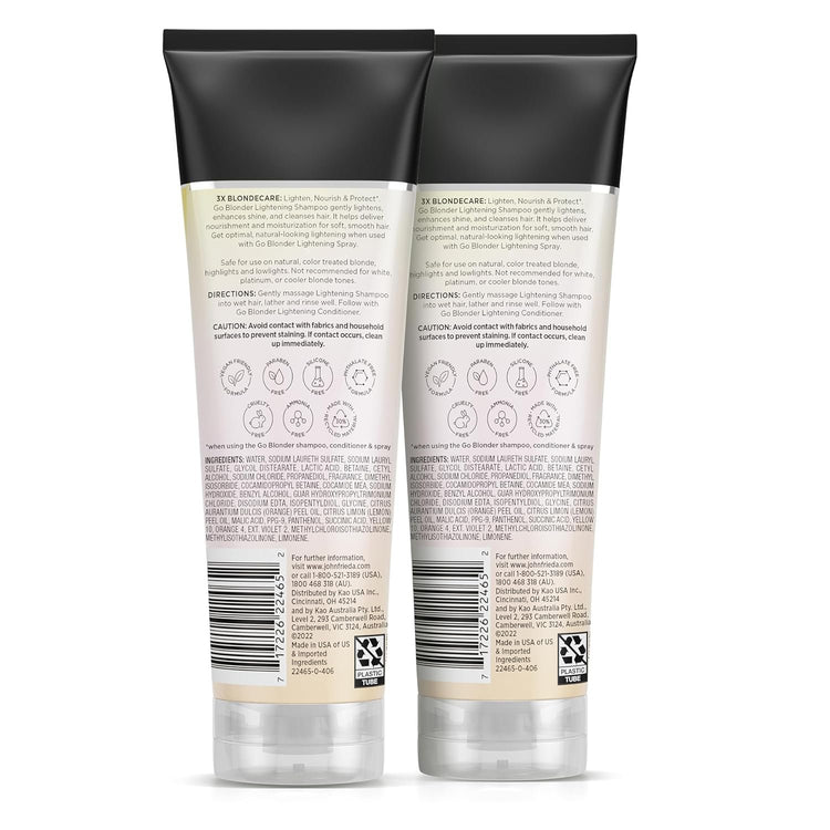 John Frieda Go Blonder Shampoo & Conditioner Blonde Hair Citrus Blend 8.3oz 2Pk