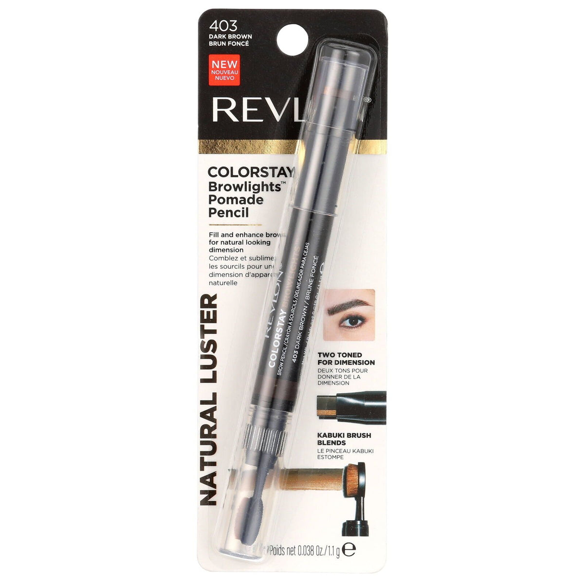 Revlon ColorStay Browlights  Pencil, 403 Dark Brown