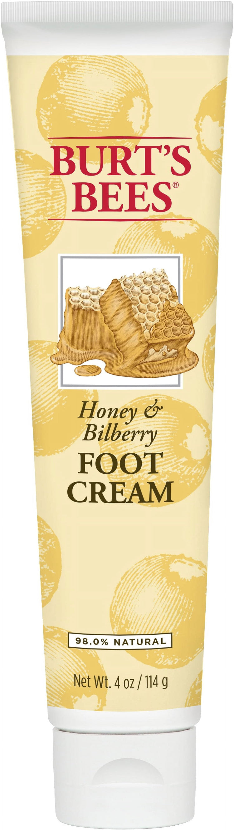 Burt's Bees Honey & Bilberry Foot Cream - 4 Ounce Tube