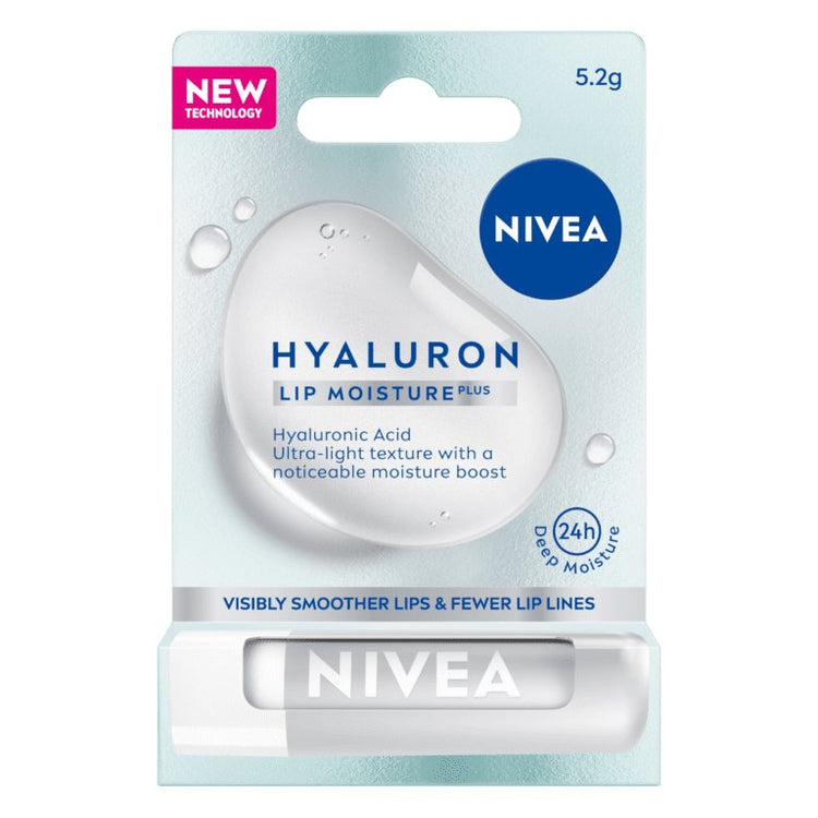 NIVEA Hyaluron Moisture Lip Balm with Hyaluronic Acid, Hydrating Lip Care, 5.2g