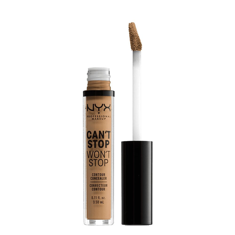 NYX Professional Makeup Can't Stop Won't Stop Full Coverage Concealer, 24Hr Matte Finish, Golden, 0.11 fl oz