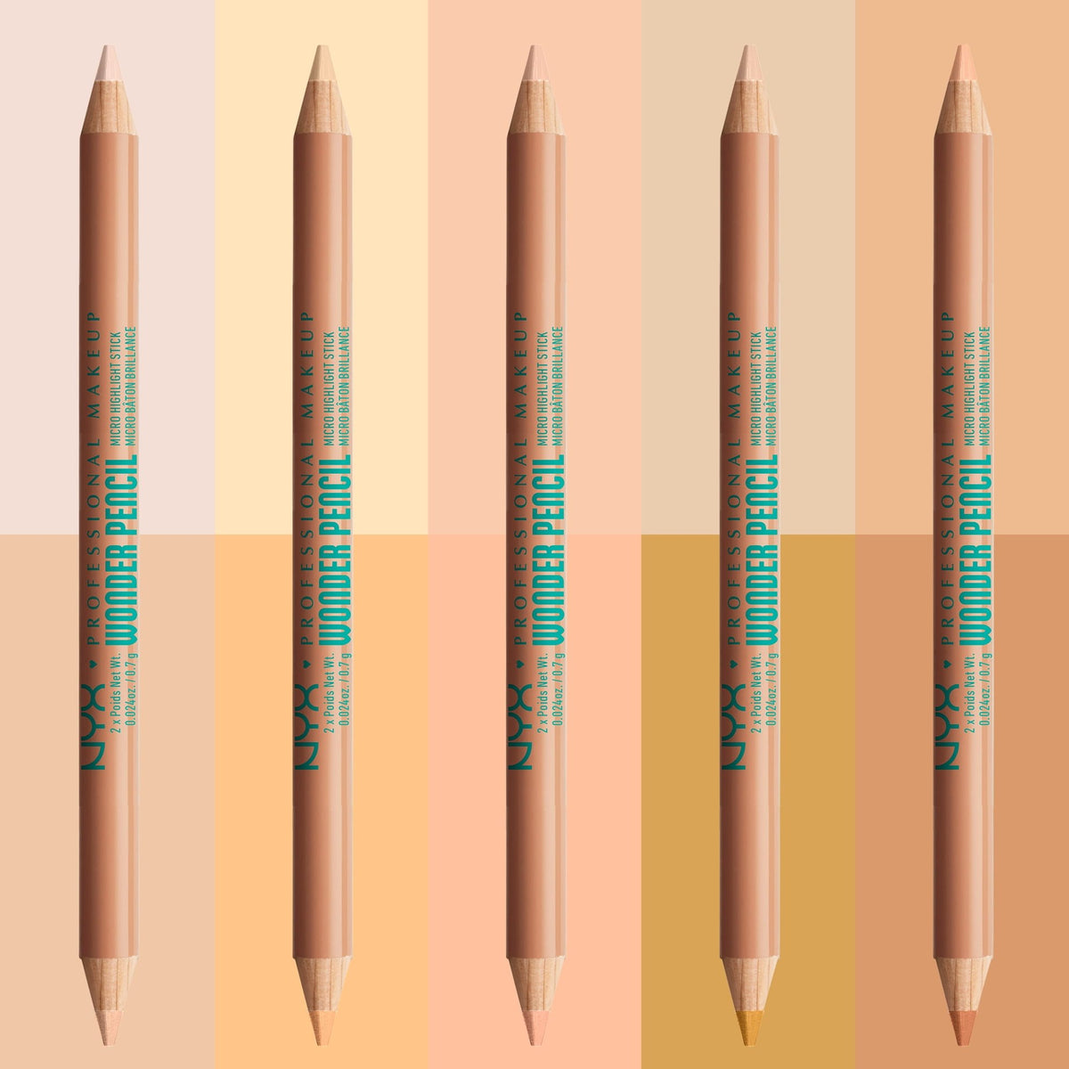 NYX Professional Makeup Wonder Pencil, Vegan Highlighting Pencil, Medium Peach