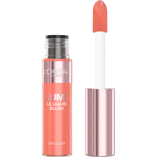 L'Oreal Paris Lumi Le Liquid Blush, Intense Liquid Pigments, Dewy Rich Coral, 0.33 fl oz