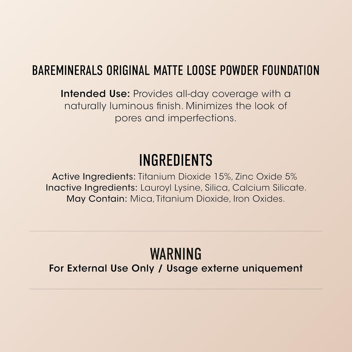 bareMinerals Original Matte Loose Foundation 0.21oz 07 Golden Ivory SPF15