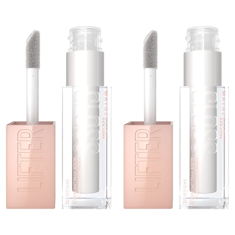 Maybelline Lifter Gloss Lip Gloss with Hyaluronic Acid, Pearl, 0.18 fl oz - 2 Pack