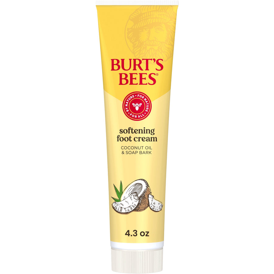 Burt's Bees Softening Foot Cream with Coconut Oil and Soap Bark, 4.3 oz