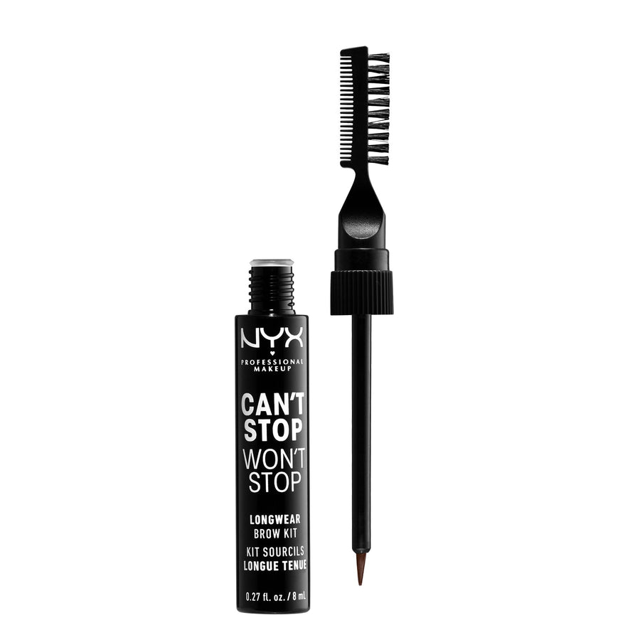 NYX Professional Makeup Can't Stop Won't Stop Longwear Brow Kit, Brunette