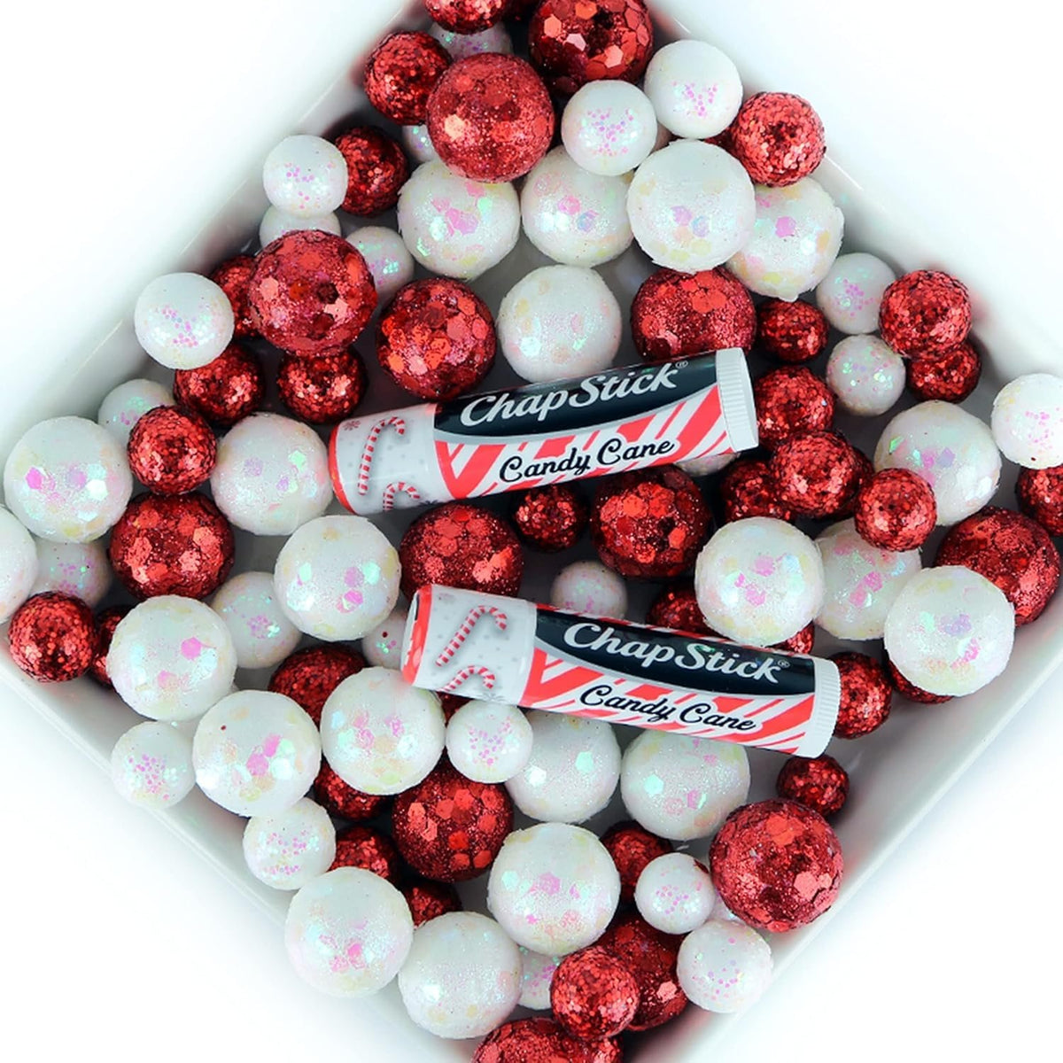 ChapStick Bulk Lip Balm, Candy Cane – Fresh & Minty Lip Moisturizer, 12-Pack