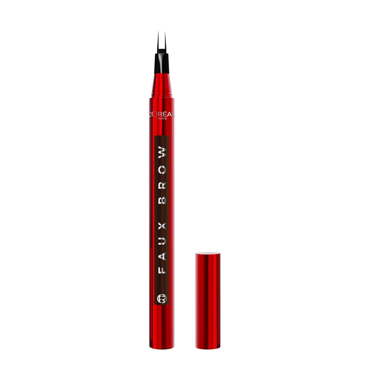 L'Oréal Paris Faux Brow, Waterproof Lightweight Hair-like Eyebrow Color Pen, Dark Brunette, 0.04 fl oz