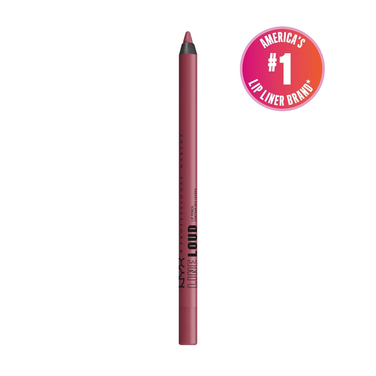 NYX Professional Makeup Line Loud Lip Liner, Longwear Matte Lip Pencil, Goal Getter
