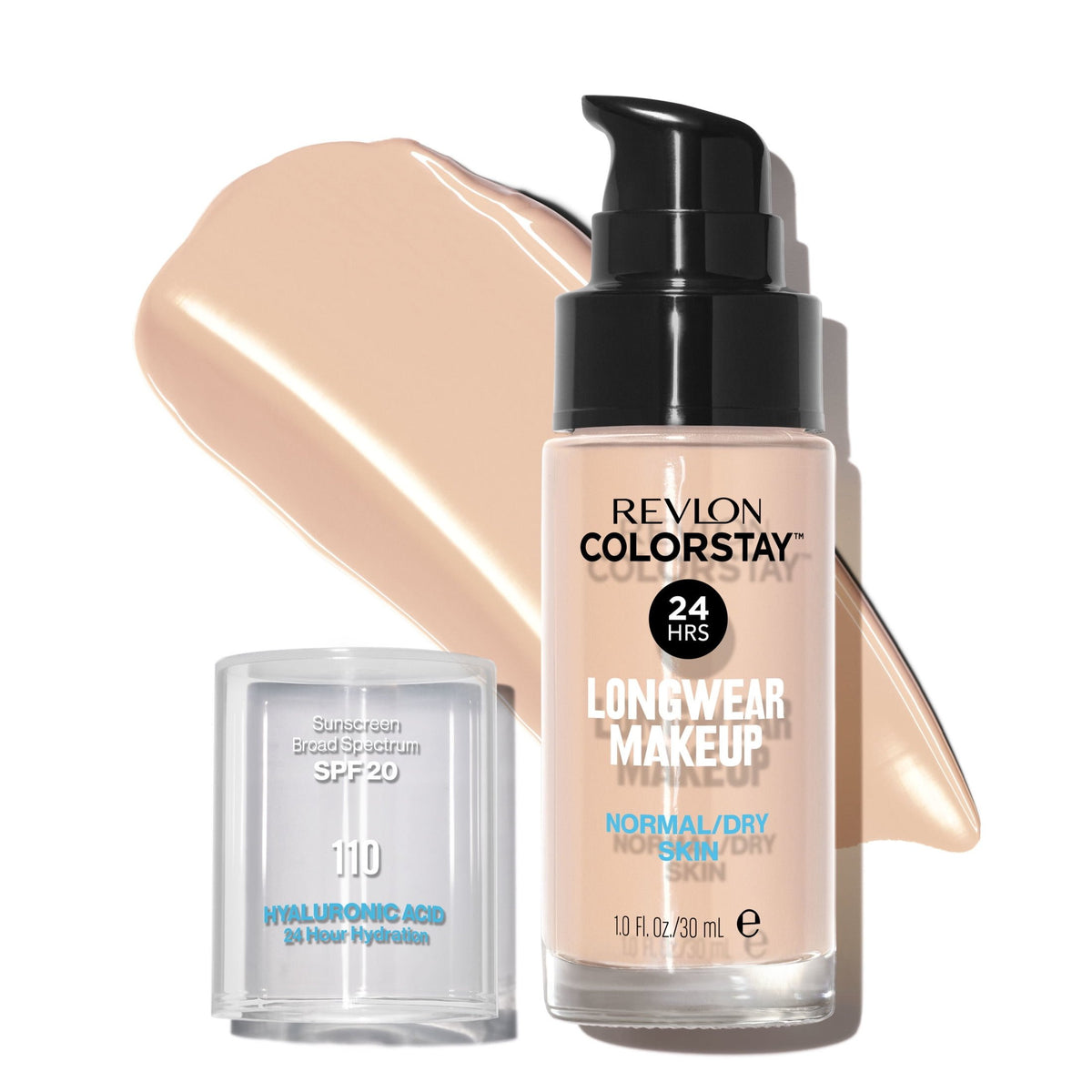 Revlon ColorStay Liquid Foundation Makeup, Normal/Dry Skin, SPF 20, Ivory, 1 fl oz.