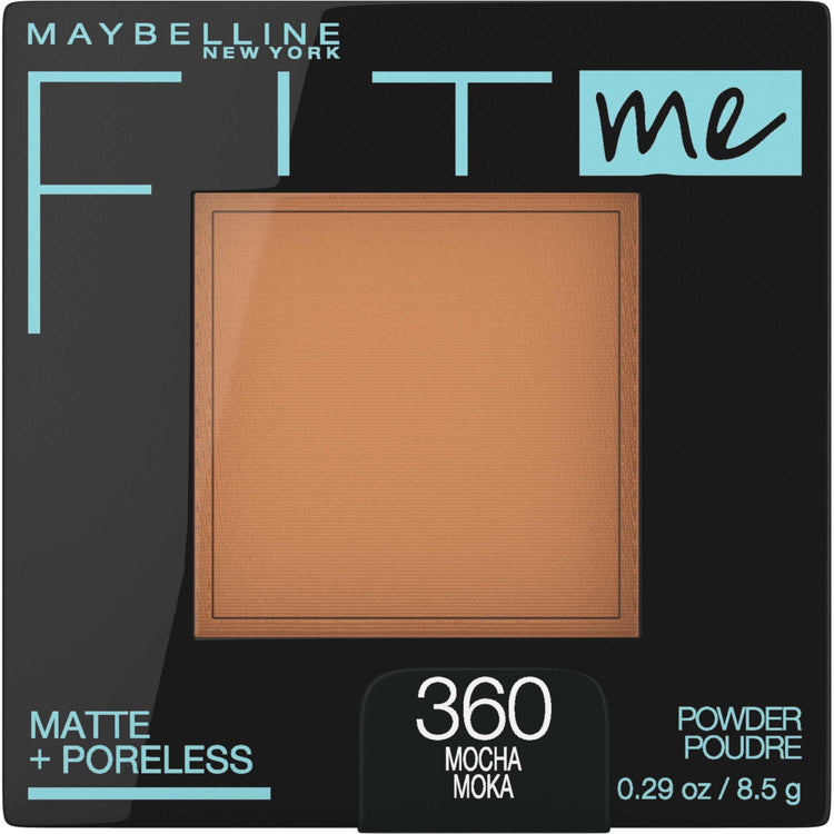 Maybelline Fit Me Matte Poreless Pressed Face Powder Makeup, Mocha, 0.29 oz