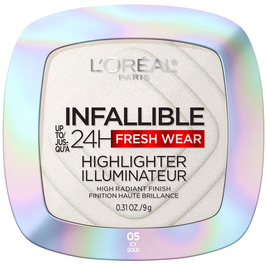L'Oreal Paris Infallible Up To 24Hr Highlighter, Powders, Icy Gold, 0.31 Oz