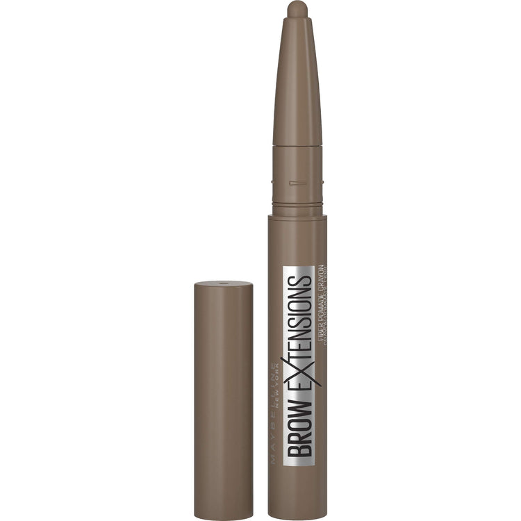 Maybelline Brow Extensions Fiber Pomade Crayon Eyebrow Makeup, Soft brown