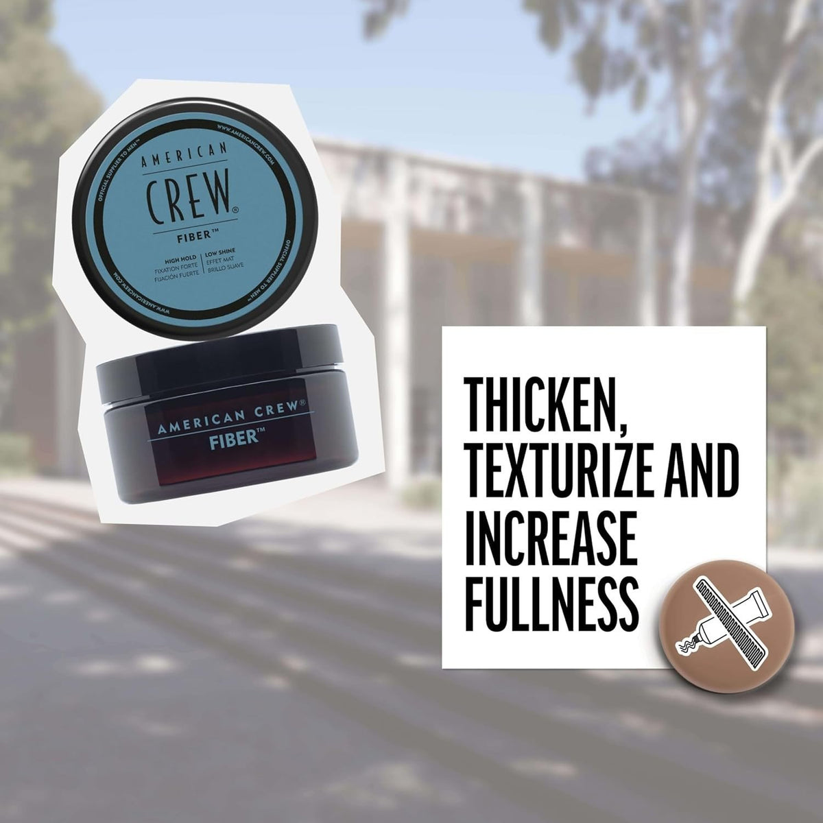 American Crew Men's Hair Fiber, Styling Gel with High Hold & Low Shine, 1.7 oz