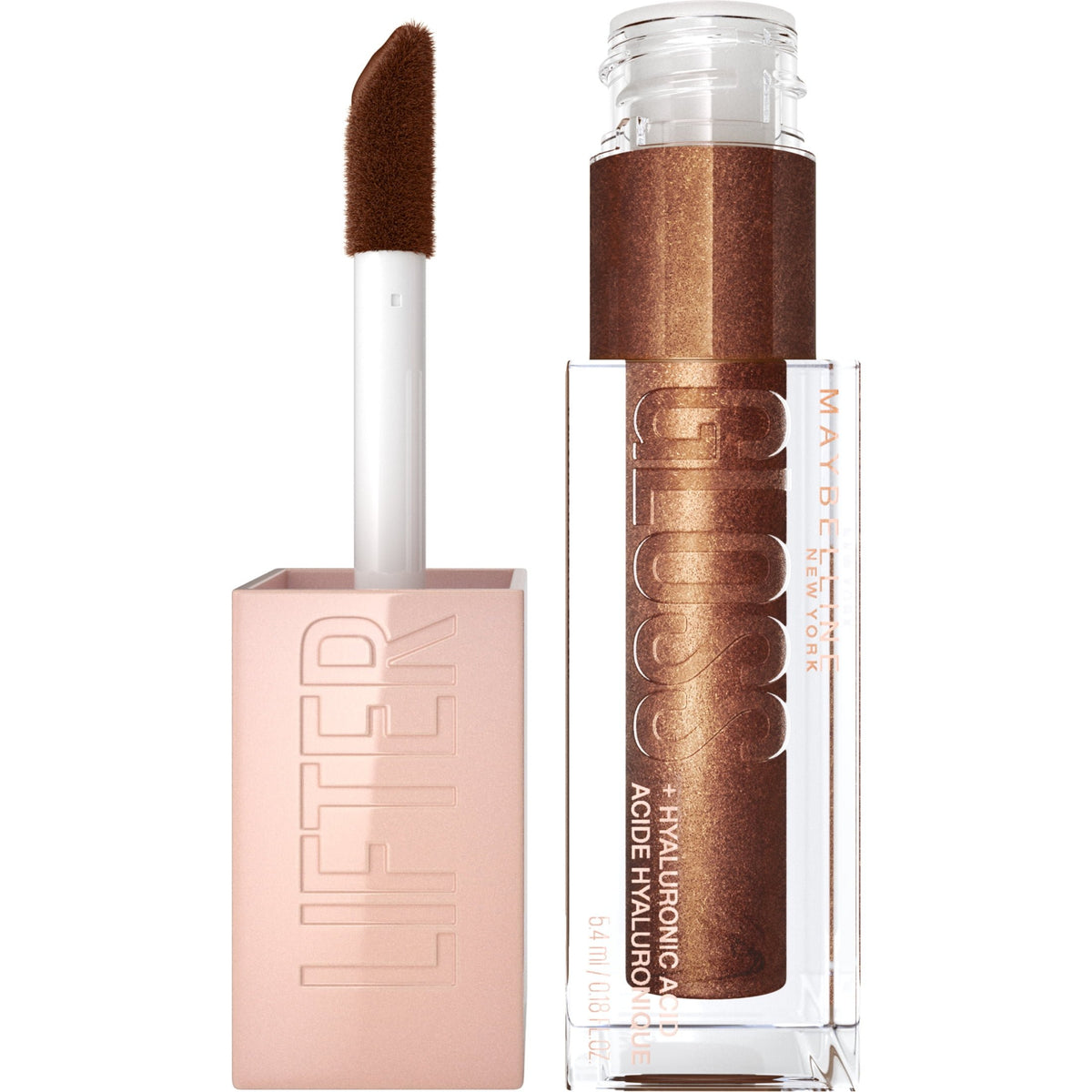Maybelline Lifter Gloss Lip Gloss Makeup with Hyaluronic Acid, Crystal