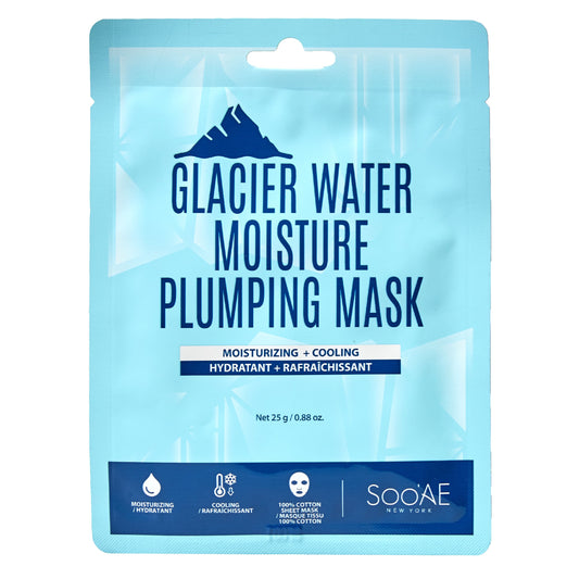 Soo'AE Glacier Water Moisture Plumping Mask, 0.88 Oz, Pack of 12