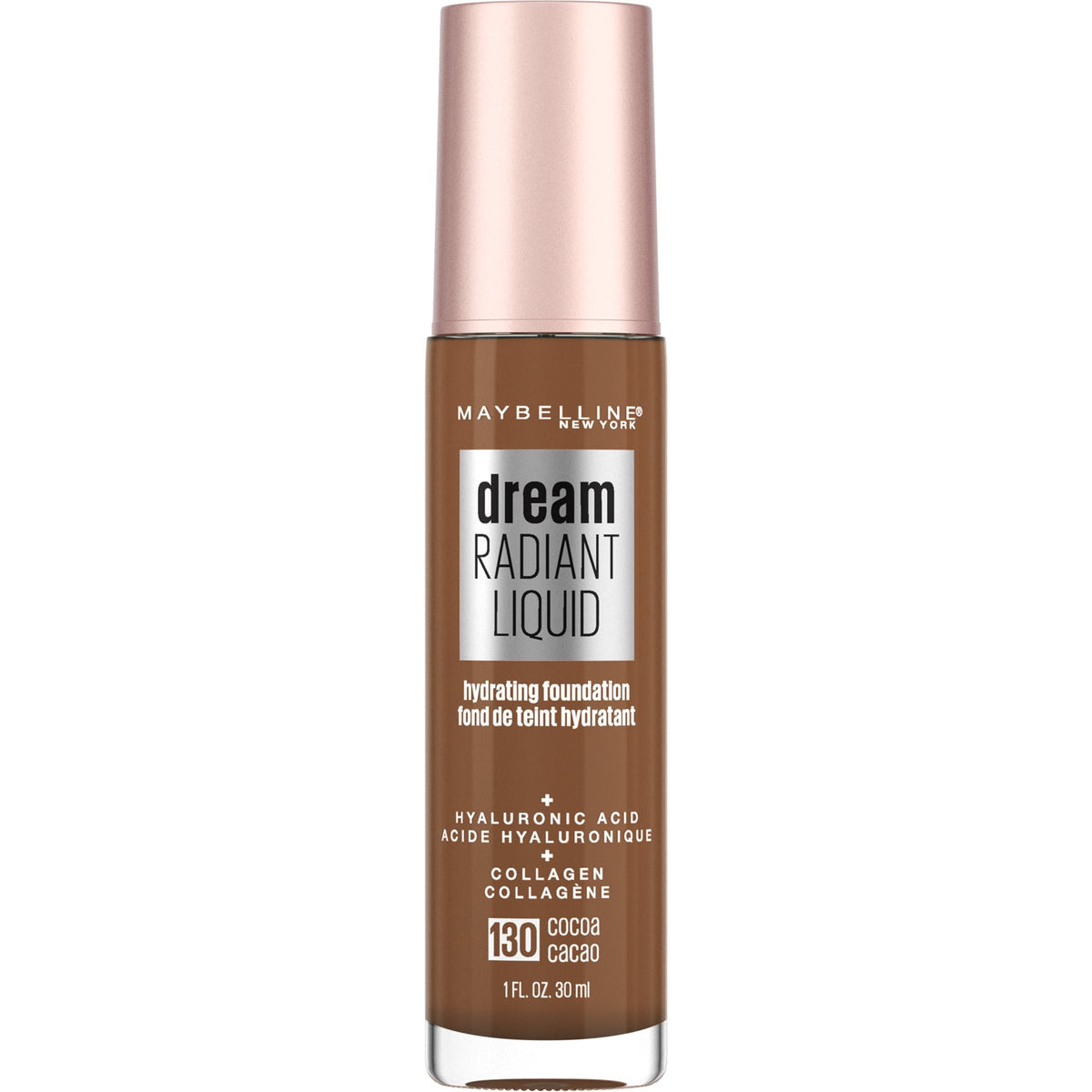 Maybelline Dream Radiant Liquid Foundation Makeup, 130 Cocoa, 1 fl oz